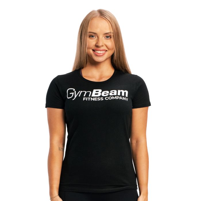 Women's Fitness T-shirt Black - GymBeam S