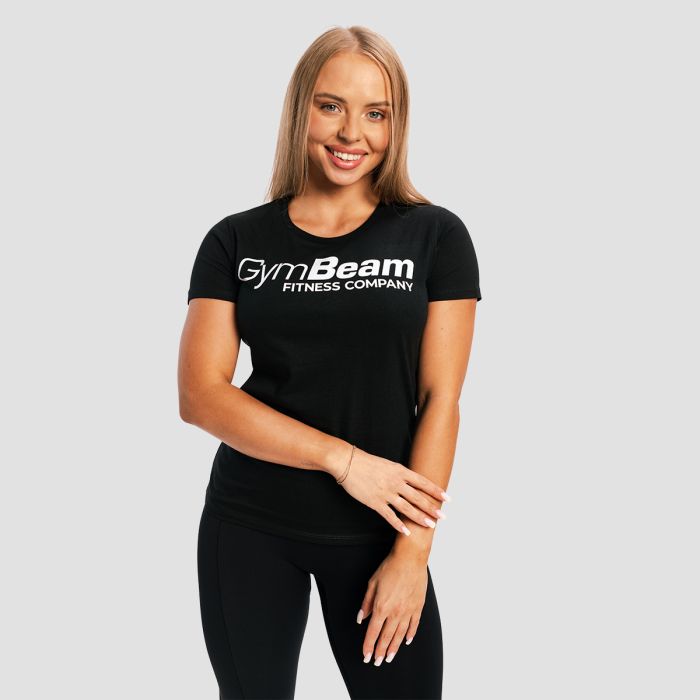 Women's Fitness T-shirt Black - GymBeam S