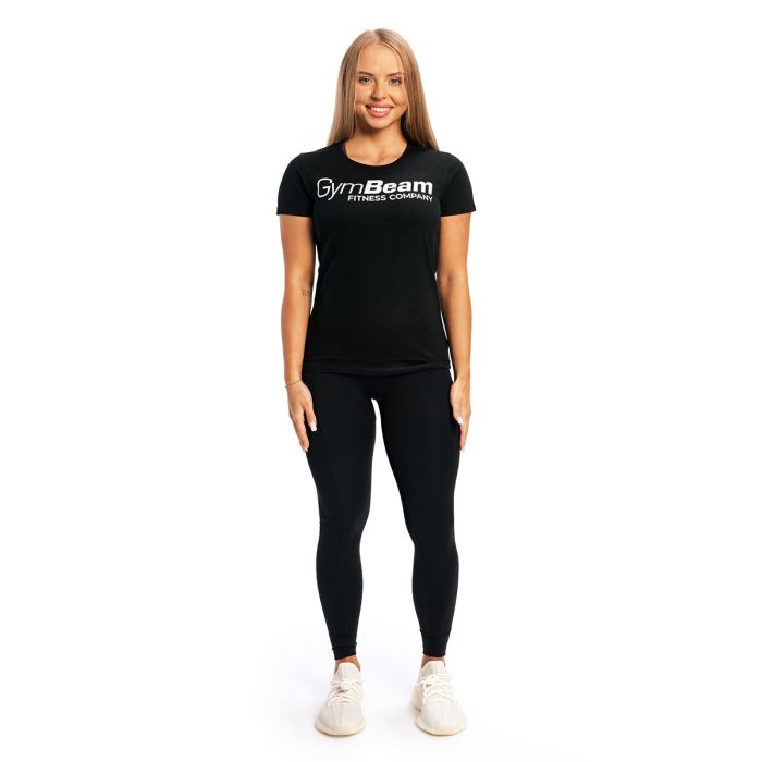 Women's Fitness T-shirt Black - GymBeam S