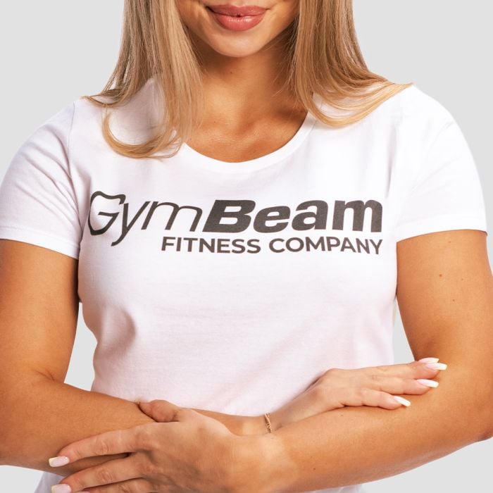 Women's Fitness T-shirt White - GymBeam L
