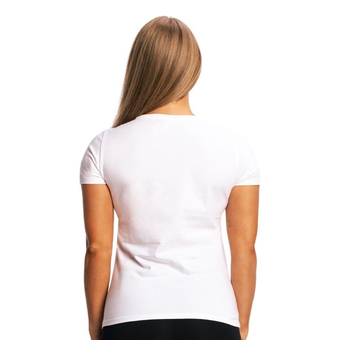 Women's Fitness T-shirt White - GymBeam L