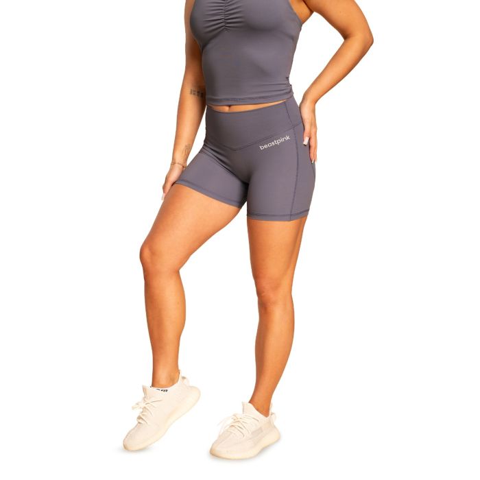 Grace Shorts in Granite - BeastPink L