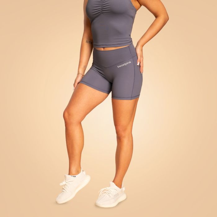 Grace Shorts in Granite - BeastPink L