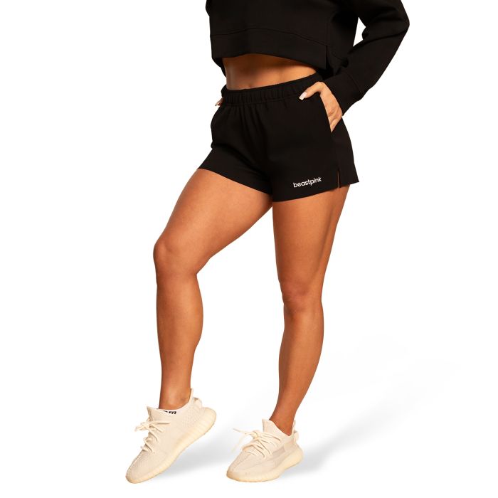 Grace Sweatshorts in Black - BeastPink XL