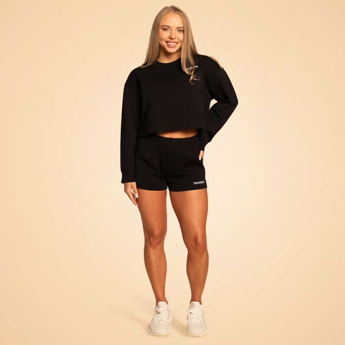 Grace Sweatshorts in Black - BeastPink XL