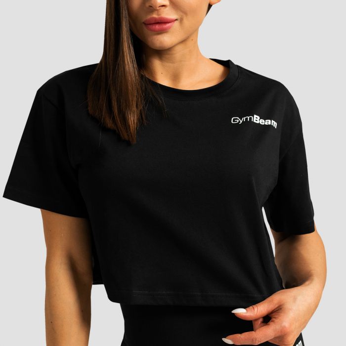 Limitless Cropped T-Shirt für Frauen in Black - GymBeam M