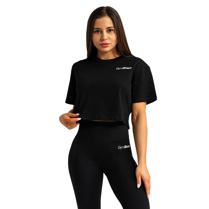 Limitless Cropped T-Shirt für Frauen in Black - GymBeam M