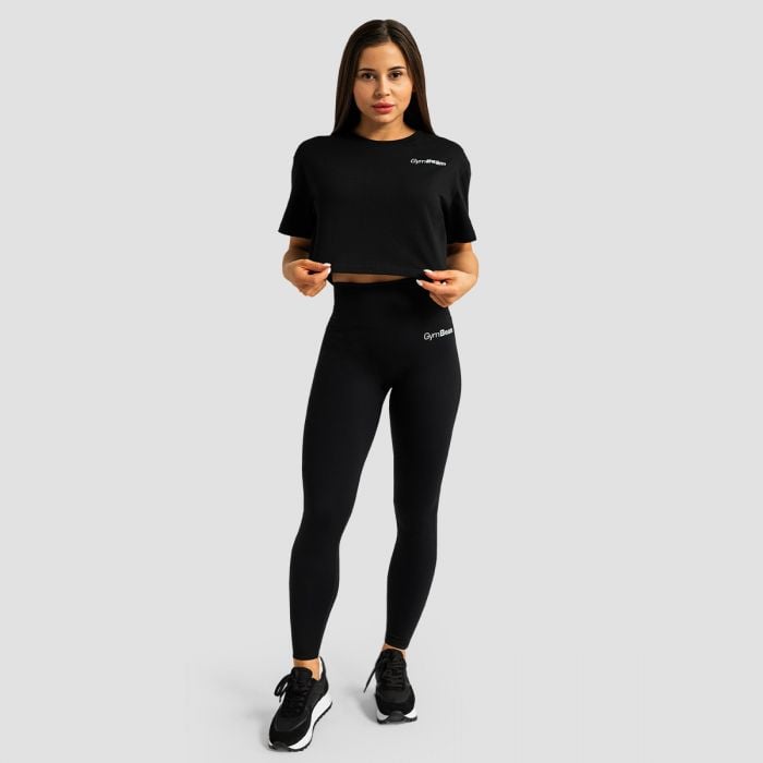 Limitless Cropped T-Shirt für Frauen in Black - GymBeam M