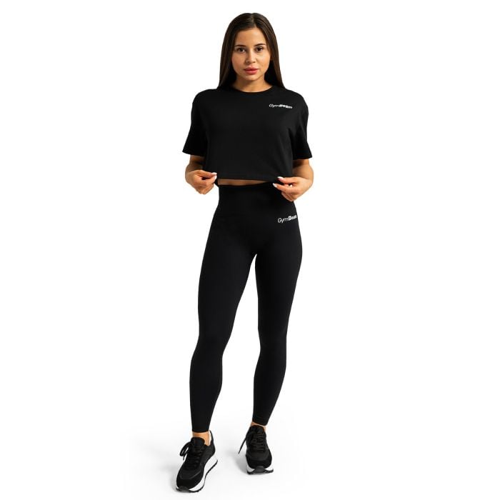 Limitless Cropped T-Shirt für Frauen in Black - GymBeam M