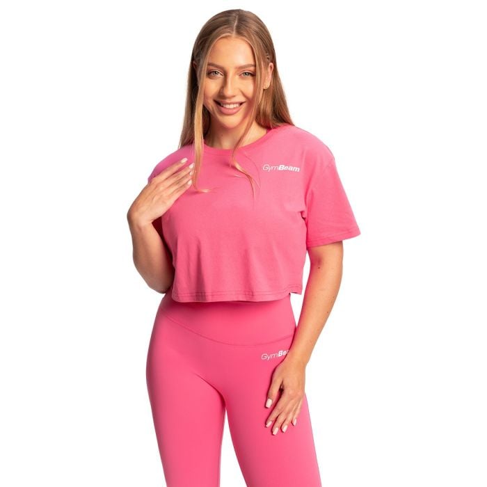 Limitless Cropped T-Shirt für Frauen in Dragonfruit - GymBeam XL
