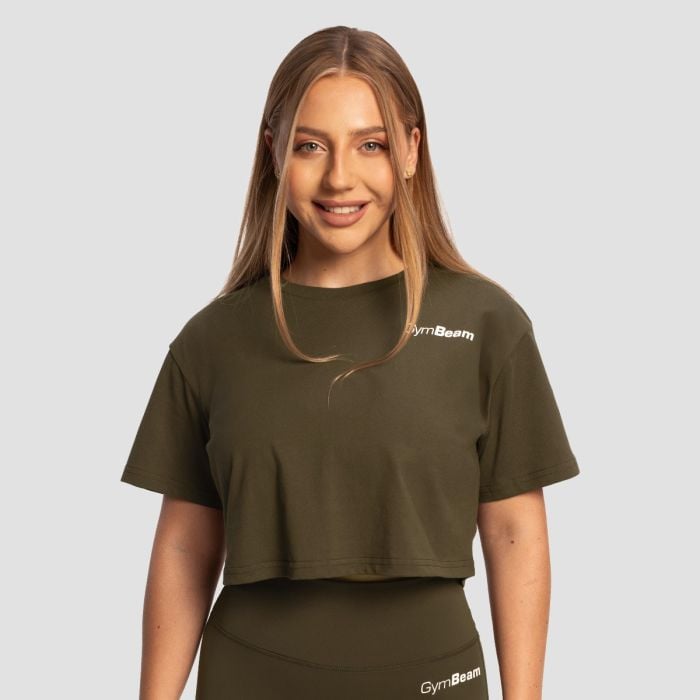 Limitless Cropped T-Shirt für Frauen in Espresso - GymBeam S