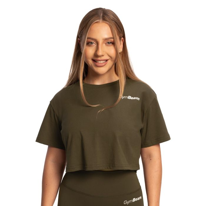 Limitless Cropped T-Shirt für Frauen in Espresso - GymBeam S