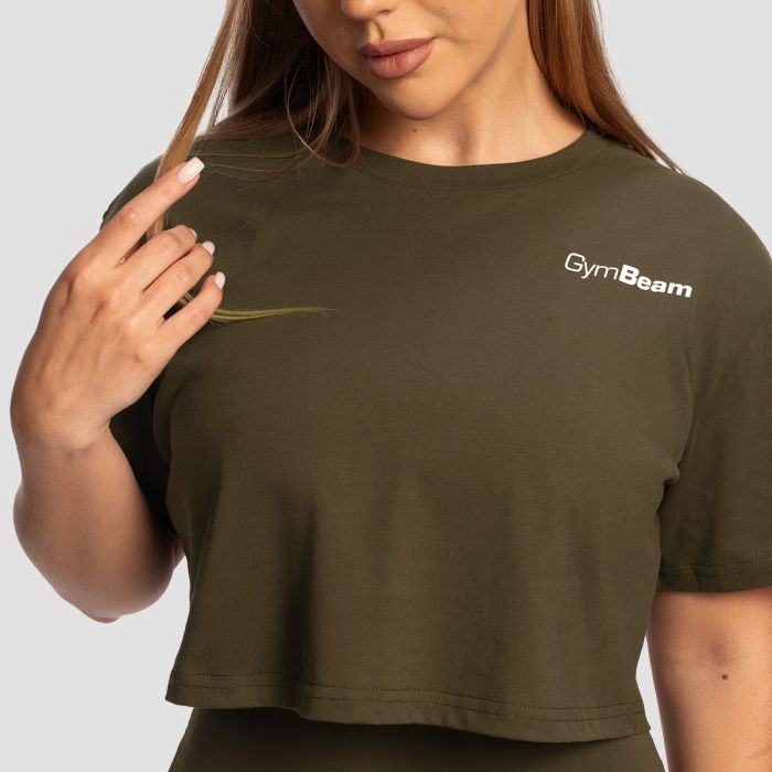 Limitless Cropped T-Shirt für Frauen in Espresso - GymBeam S