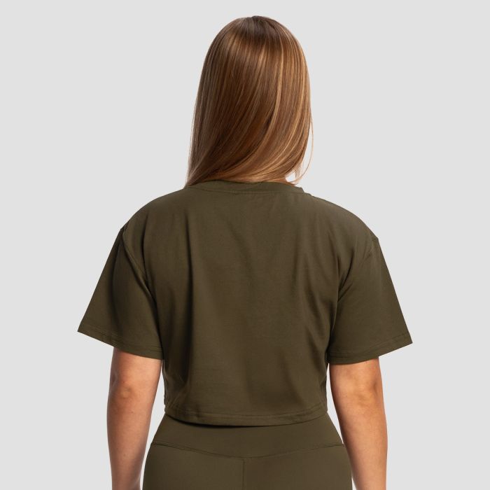 Limitless Cropped T-Shirt für Frauen in Espresso - GymBeam S