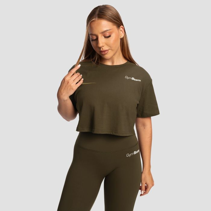 Limitless Cropped T-Shirt für Frauen in Espresso - GymBeam S