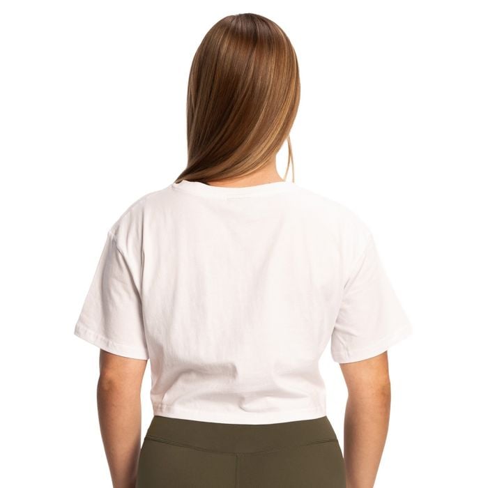 Limitless Cropped T-Shirt für Frauen in White - GymBeam XXL