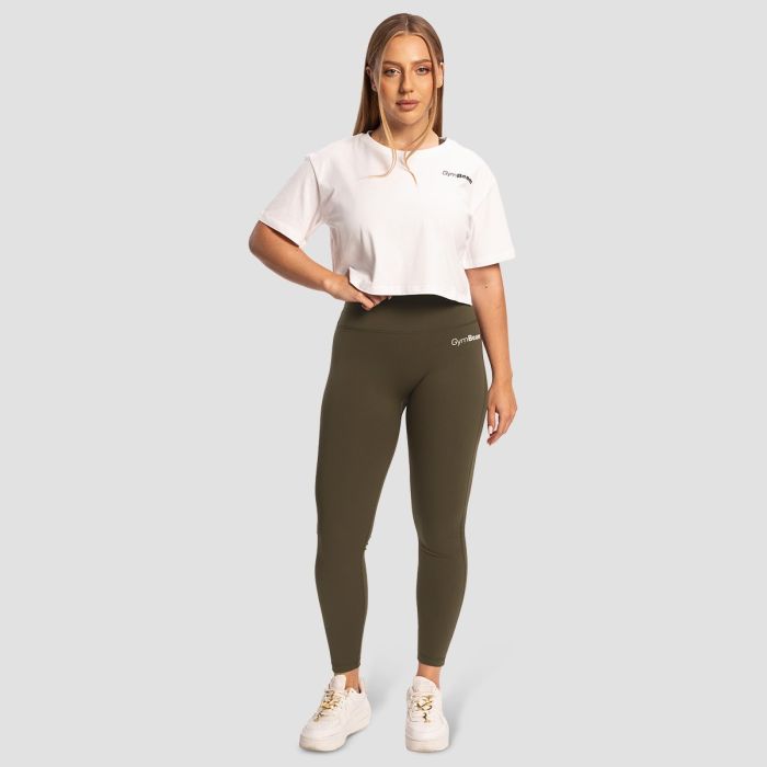 Limitless Cropped T-Shirt für Frauen in White - GymBeam XXL