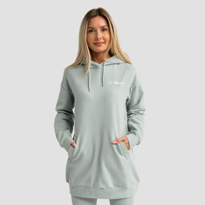 Limitless Longline Hoodie für Frauen Eucalypt - GymBeam XL