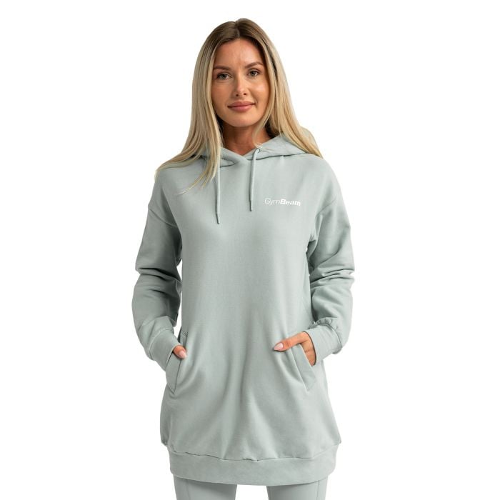 Limitless Longline Hoodie für Frauen Eucalypt - GymBeam XL