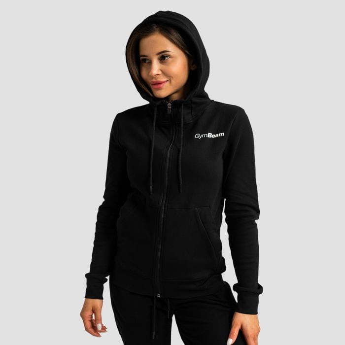 Limitless Hoodie mit Reißverschluss für Frauen in Black – GymBeam XS
