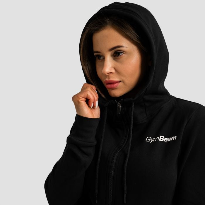 Limitless Hoodie mit Reißverschluss für Frauen in Black – GymBeam XS