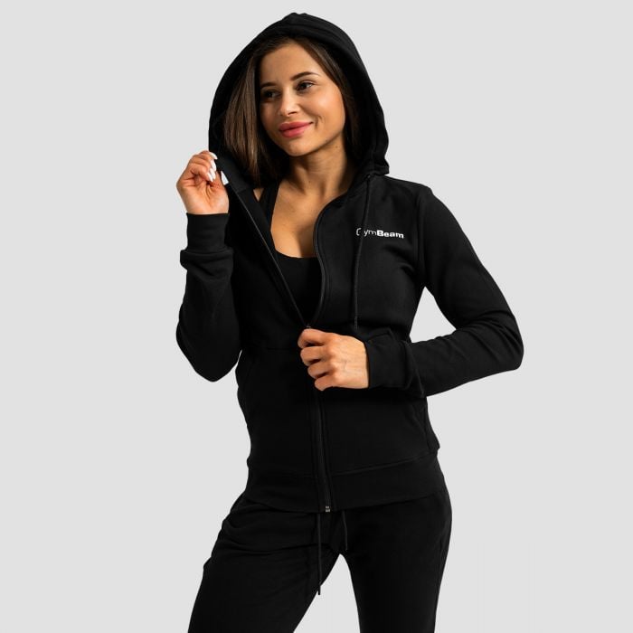 Limitless Hoodie mit Reißverschluss für Frauen in Black – GymBeam XS