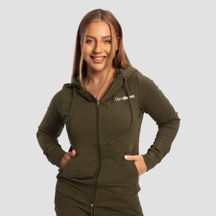 Women‘s Limitless Zip Up Hoodie Espresso - GymBeam XS