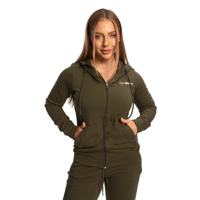 Women‘s Limitless Zip Up Hoodie Espresso - GymBeam XS