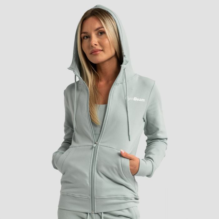 Limitless Hoodie mit Reißverschluss für Frauen Eucalypt – GymBeam XXL
