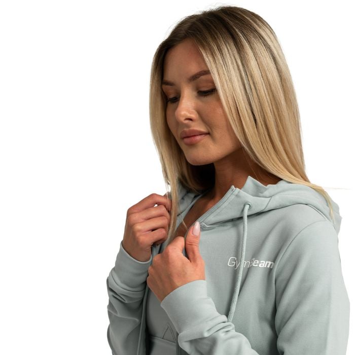 Limitless Hoodie mit Reißverschluss für Frauen Eucalypt – GymBeam XXL