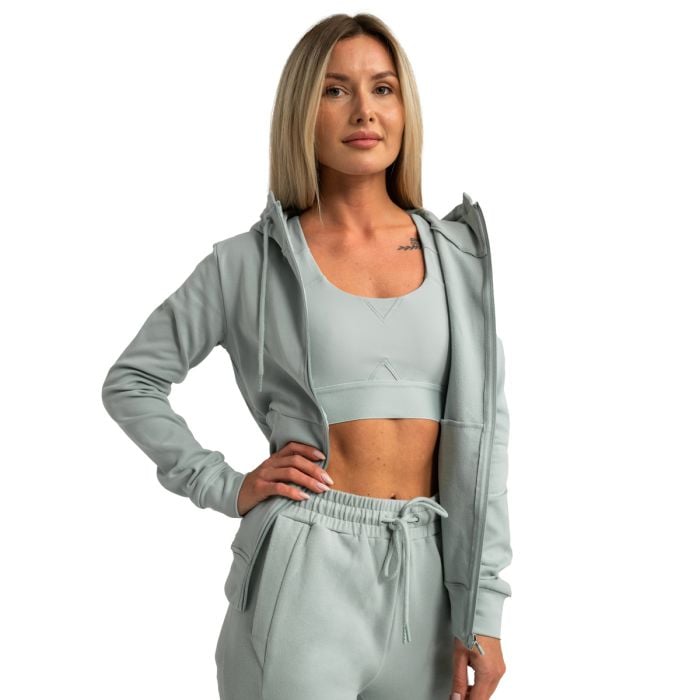 Limitless Hoodie mit Reißverschluss für Frauen Eucalypt – GymBeam XXL