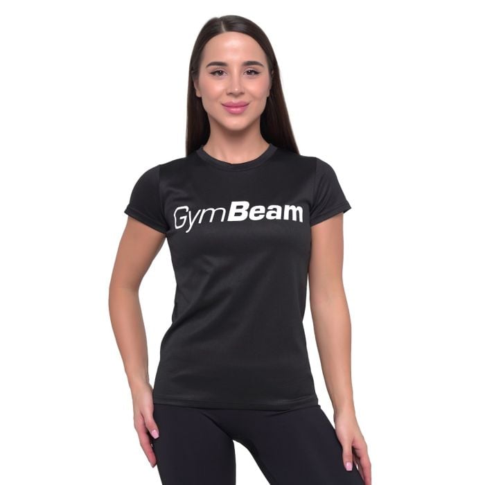 Women‘s Mesh T-Shirt Essence Black - GymBeam M