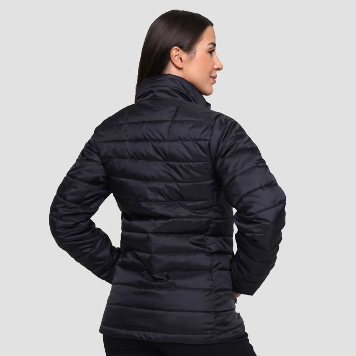 Steppjacke für Frauen in Black/Orange - GymBeam XL