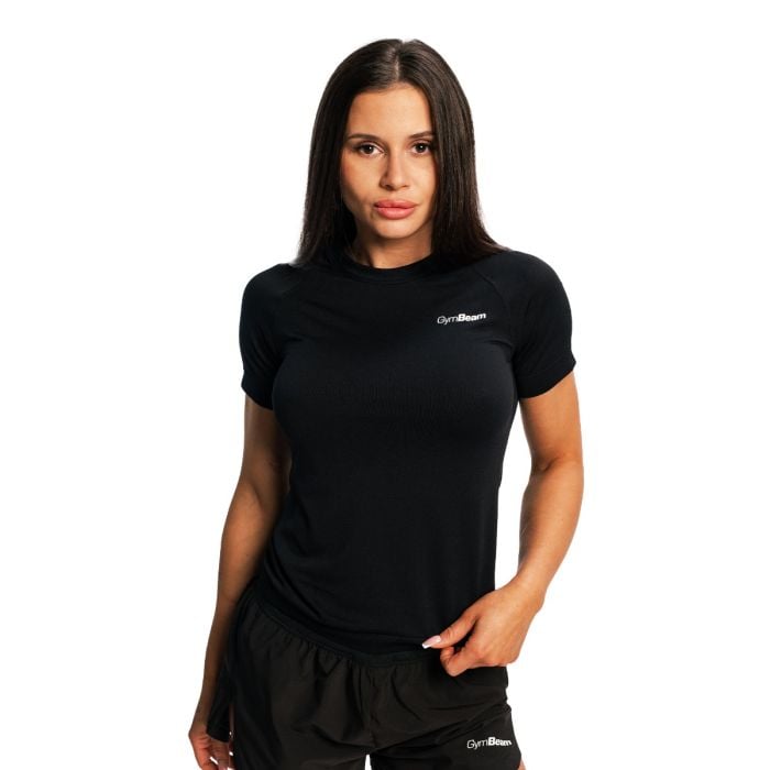 Pulse X Running T-shirt für Frauen in Black - GymBeam L