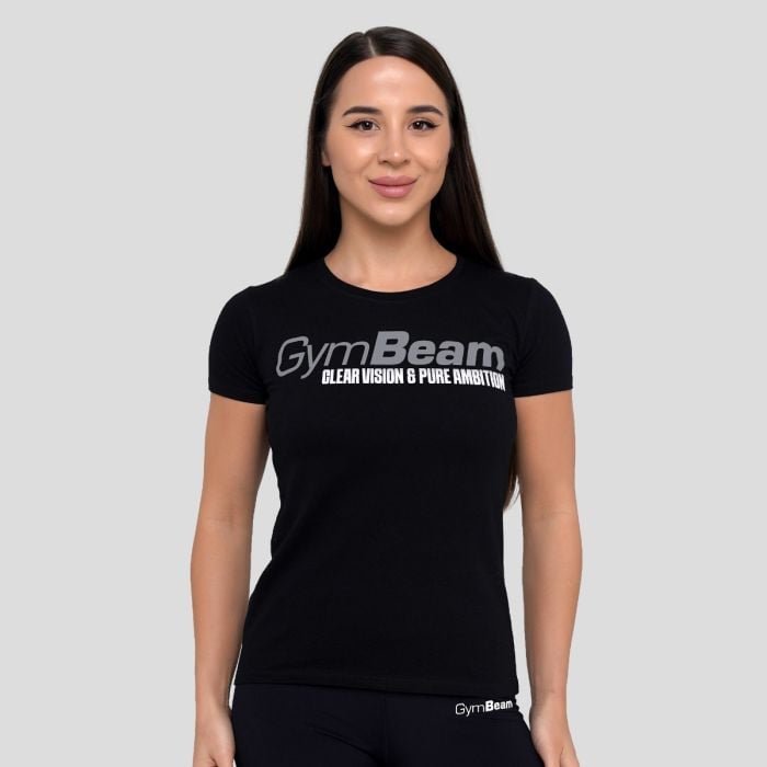 Women‘s Pure Ambition T-shirt Black - GymBeam L