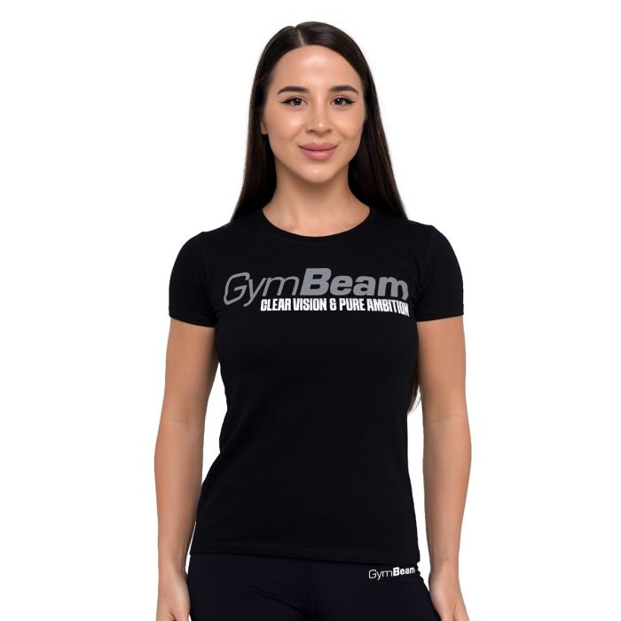Women‘s Pure Ambition T-shirt Black - GymBeam L