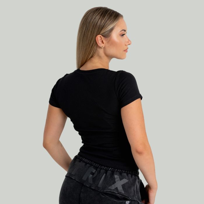 T-Shirt für Frauen Ribbed Tee in Black - STRIX M