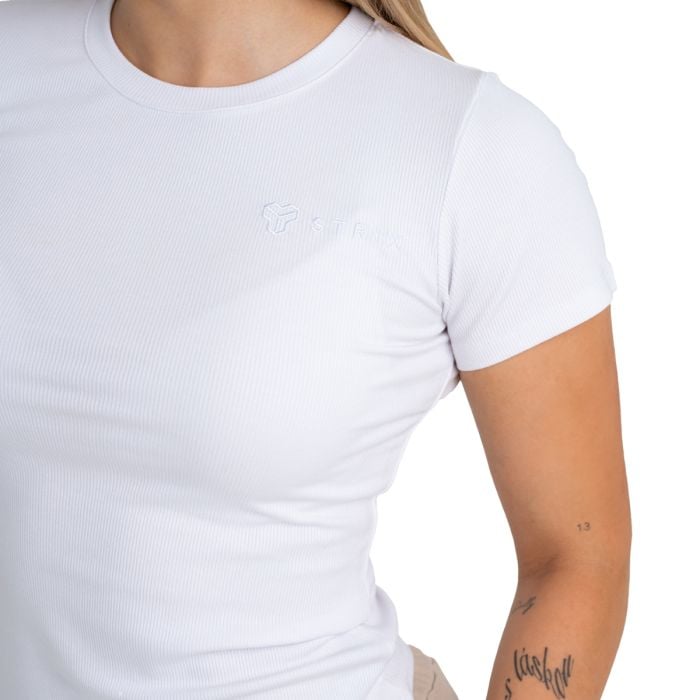 T-Shirt für Frauen Ribbed Tee in White - STRIX M