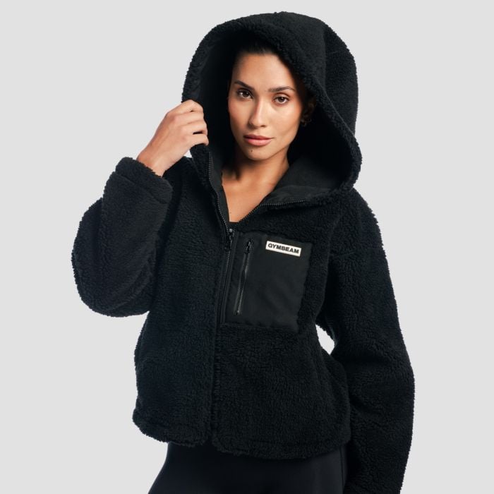 Sherpa Jacke für Frauen in Black - GymBeam L