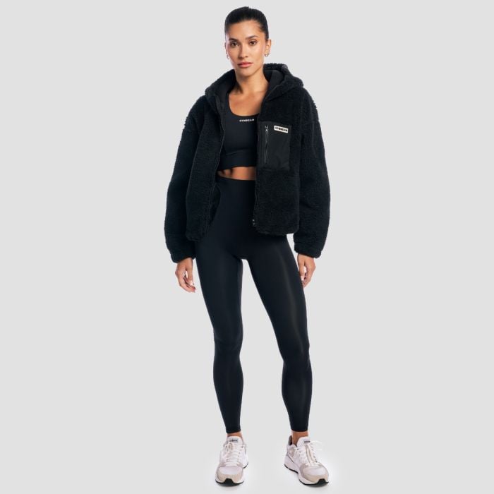 Sherpa Jacke für Frauen in Black - GymBeam L