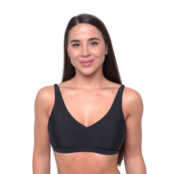 Women‘s Sports Bikini Top Black - GymBeam L