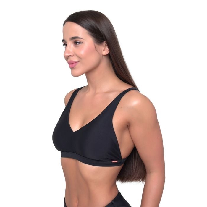 Women‘s Sports Bikini Top Black - GymBeam L