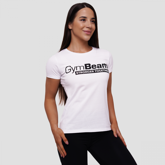 Stronger Together T-Shirt für Frauen in White - GymBeam M