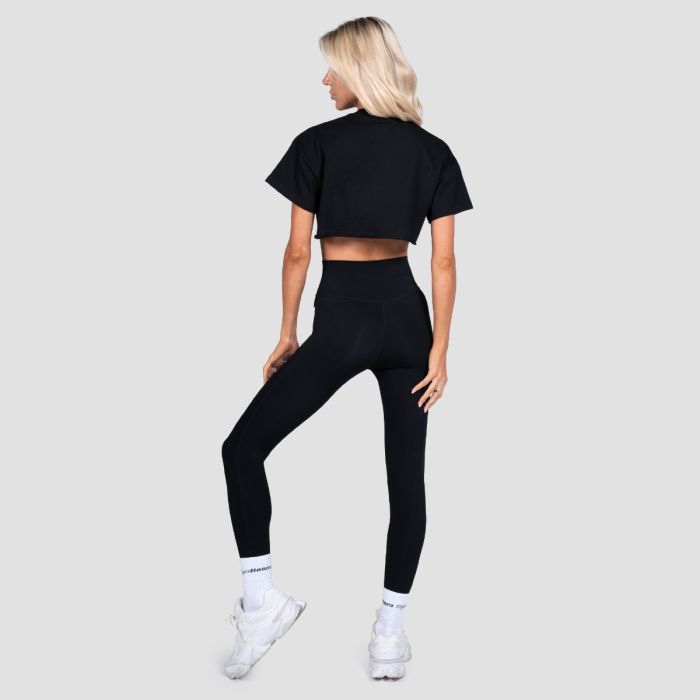 Thrive Cropped T-Shirt für Frauen in Black - GymBeam L