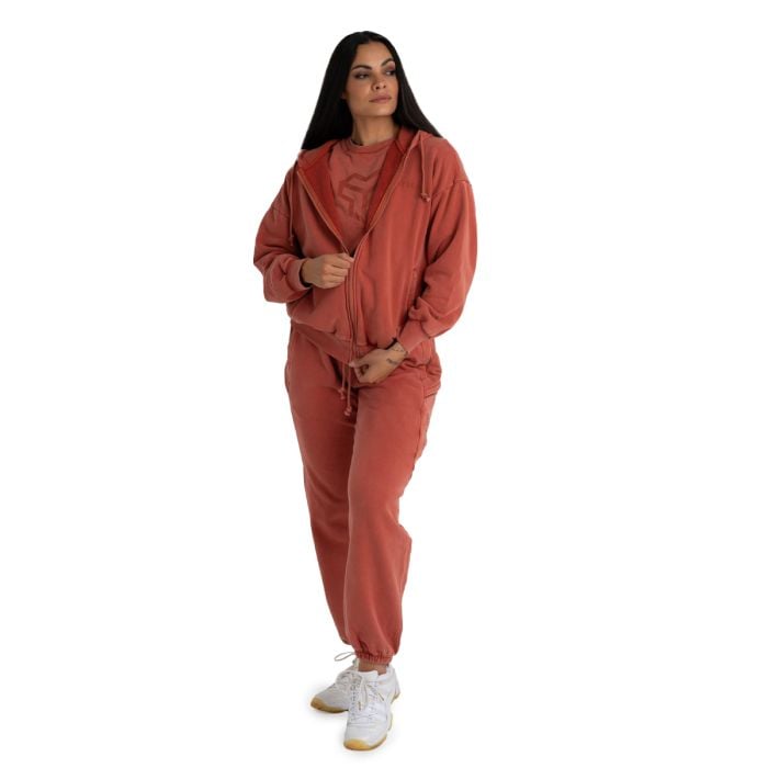 Hoodie für Frauen mit Reißverschluss in Washed Terra - STRIX L