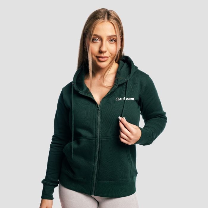 Reißverschluss Hoodie für Frauen in Pine - GymBeam XXL