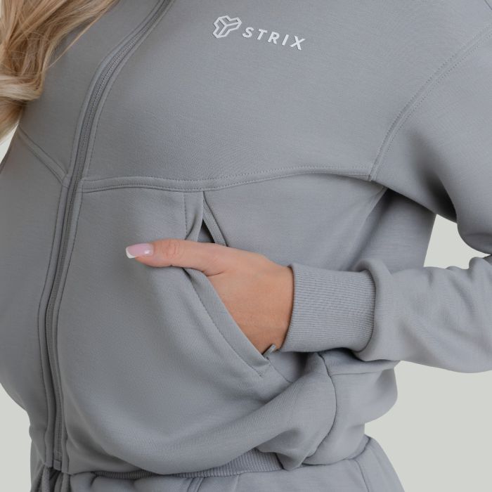 Hoodie für Frauen ZOA Zip-Up in Smoke - STRIX XL