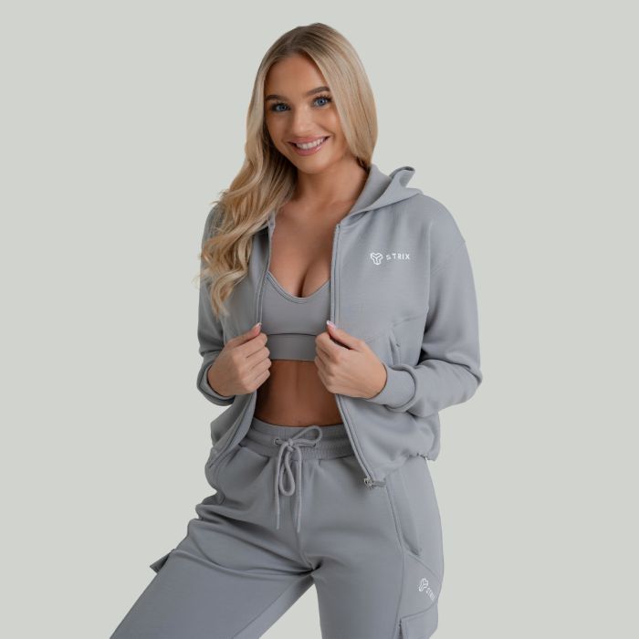 Hoodie für Frauen ZOA Zip-Up in Smoke - STRIX XL