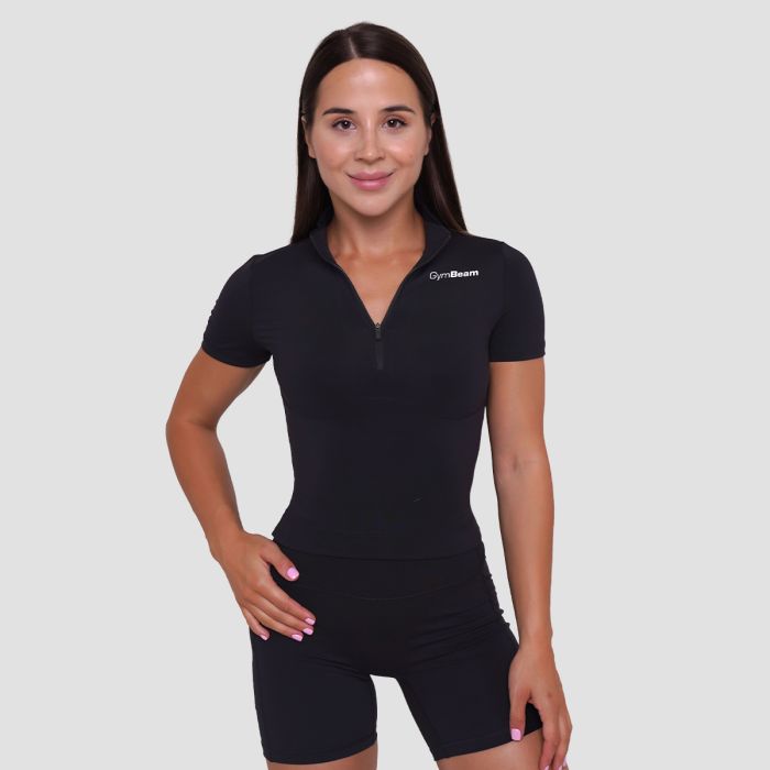 Ignite Cropped T-Shirt für Frauen in Black - GymBeam L
