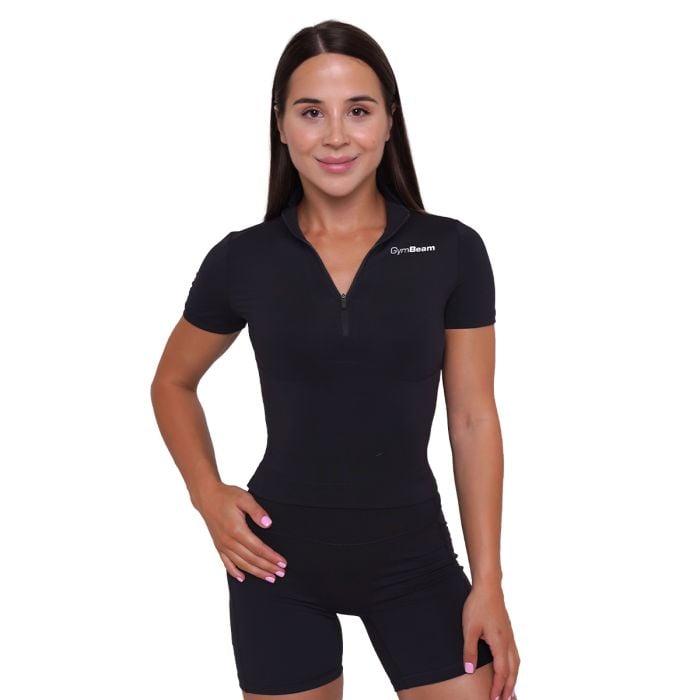 Ignite Cropped T-Shirt für Frauen in Black - GymBeam L